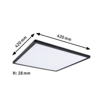 Paulmann Atria Shine panel 3-step čierna 830 42x42