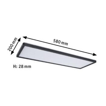 Paulmann Atria Shine panel 3-step čierna 830 58x20