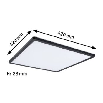 Paulmann Atria Shine panel 3-step čierna 840 42x42