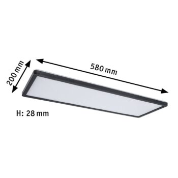 Paulmann Atria Shine panel 3-step čierna 840 58x20