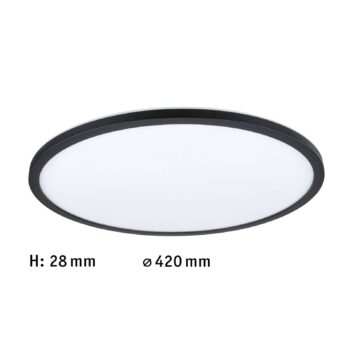 Paulmann Atria Shine panel 3-step čierna 840 Ø42cm