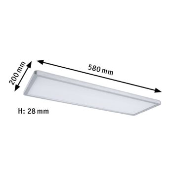 Paulmann Atria Shine panel dim chróm RGBW 58x20 cm