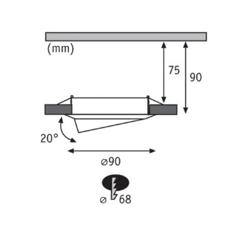 Paulmann Base zapustené svetlo GU10 sada 3ks biela