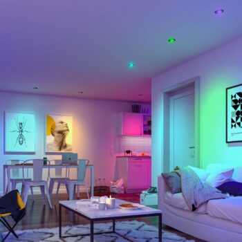 Paulmann Coin Base LED zapustené bodové svietidlo čierne 3 RGBW ZigBee