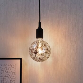 Paulmann E27 LED guľa 5W Miracle Mosaic čierna