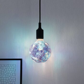 Paulmann E27 LED guľa 5W Miracle Mosaic modrá