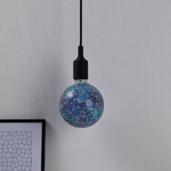 Paulmann E27 LED guľa 5W Miracle Mosaic modrá