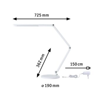 Paulmann FlexBar LED lampa na písací stôl biela