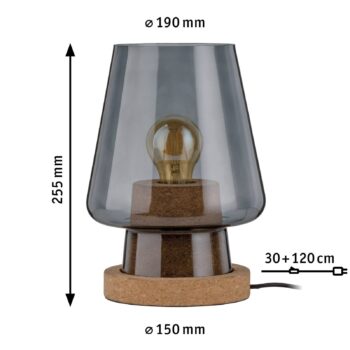 Paulmann Iben sklenená stolná lampa