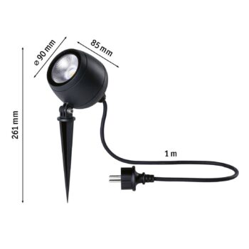 Paulmann Kikolo LED reflektor so zemným hrotom 8W 3000K 60°