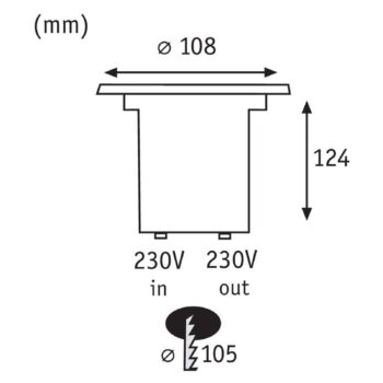 Paulmann LED nájazdové svietidlá Special, IP67, Ø 11 cm