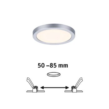 Paulmann LED panel Areo 3000K okrúhly chróm 11,8cm