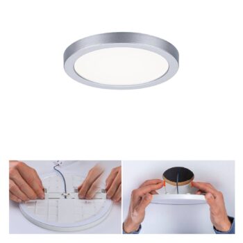 Paulmann LED panel Areo 4000K okrúhly chróm 11,8cm