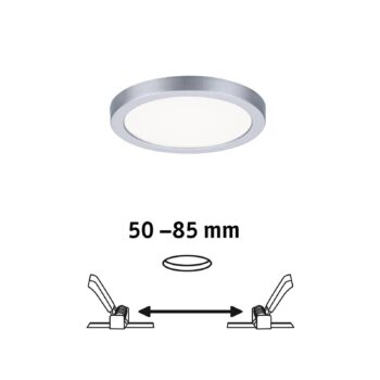 Paulmann LED panel Areo 4000K okrúhly chróm 11,8cm