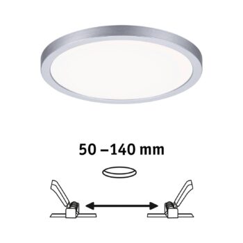 Paulmann LED panel Areo 4000K okrúhly chróm 17,5cm