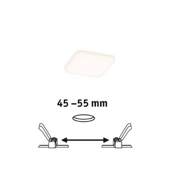 Paulmann LED panel Veluna 3 000 K hranatý 7,5 cm