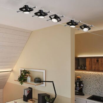 Paulmann LED reflektor GU5,3 6,5 W 827 dim čierny