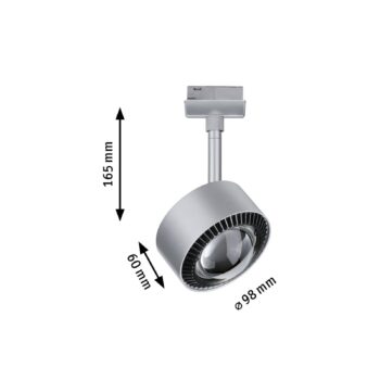 Paulmann LED spot Aldan URail 2 700K chróm matný
