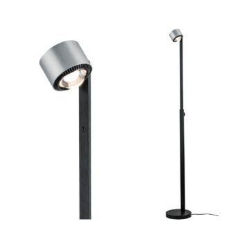 Paulmann LED stojacia lampa Aldan, kov, nastaviteľná, stmievateľná