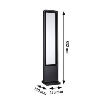 Paulmann LED svetlo na chodník Reana, antracit, 83 cm kov IP44