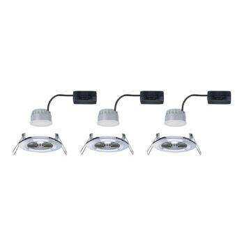 Paulmann LED zapustený spot Nova Coin 3 chrómový okrúhly stmievateľný