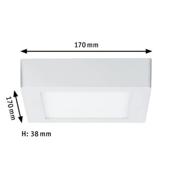 Paulmann Lunar LED panel hranatý biely 17 x 17 cm