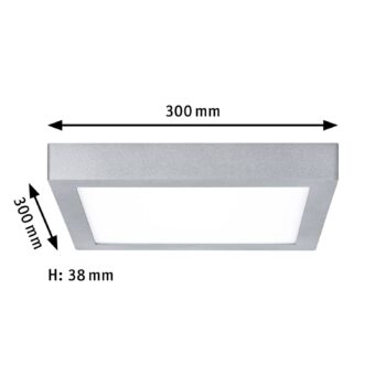 Paulmann Lunar LED panel, hranatý, chróm, 30x30 cm