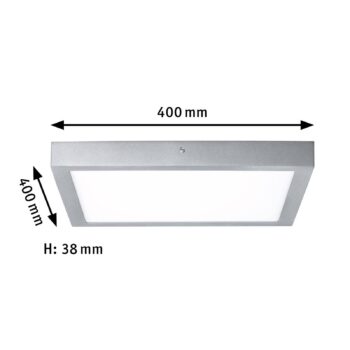 Paulmann Lunar LED panel, hranatý, chróm, 40x40 cm