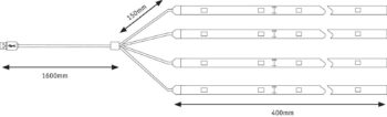Paulmann Mobile Strip Parasol-Light 4 x 40cm