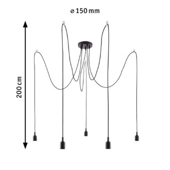 Paulmann Neordic Ketil závesná lampa, 5-plameňová