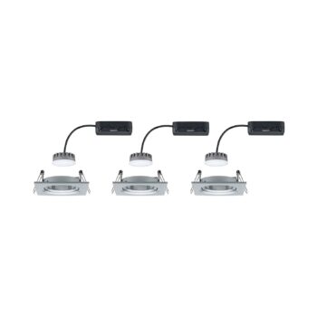 Paulmann Nova Plus 3ks LED svetlá hranaté hliník