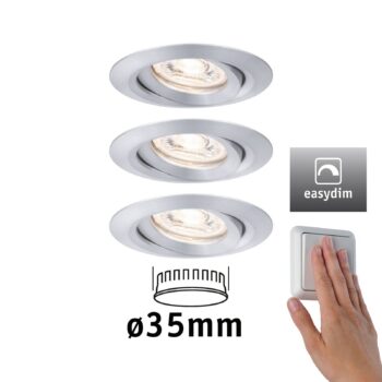 Paulmann Nova mini Plus LED easydim 3 kusy hliník