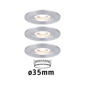 Paulmann Nova mini zapustené 3 kusy IP44 hliník