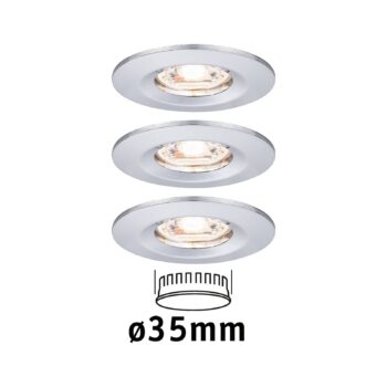 Paulmann Nova mini zapustené svetlo 3ks IP44 chróm
