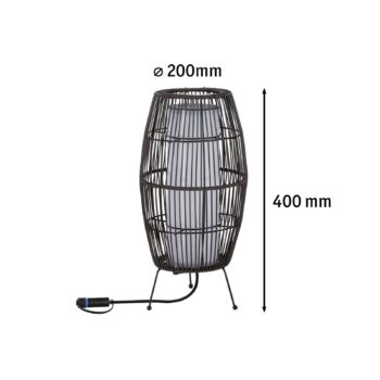 Paulmann Plug & Shine LED svetelný kôš RGBW, 40 cm, ZigBee
