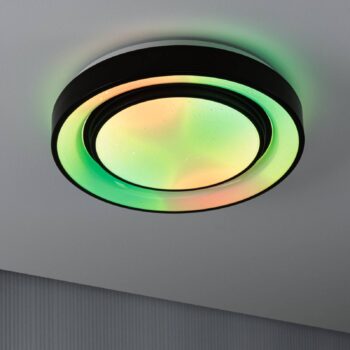 Paulmann Rainbow Ø37cm čierna hviezda na diaľkové ovládanie RGBW