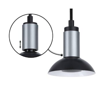 Paulmann Runa závesná lampa, čierna/antracitová