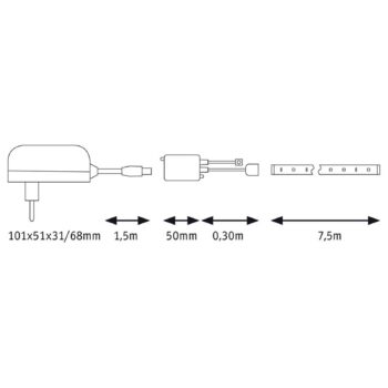 Paulmann SimpLED súprava pásikov 26 W, RGB, 7,5 m