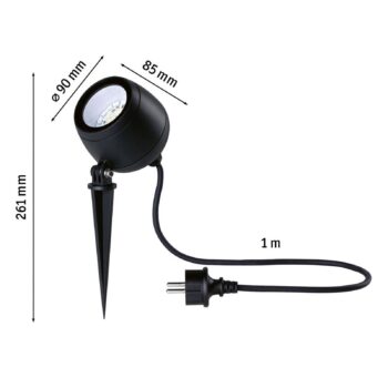 Paulmann Smart LED zemný bodový reflektor Kikolo, RGBW, antracit IP65