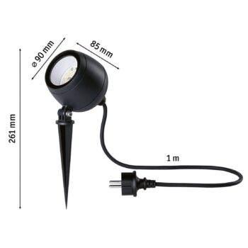 Paulmann Smart LED zemný hrot bodový Kikolo, CCT, antracit, IP65