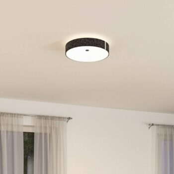 Paulmann Smart stropné LED svetlo Malika antracit Ø 40 cm plsť