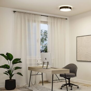 Paulmann Smart stropné LED svetlo Malika antracit Ø 40 cm plsť
