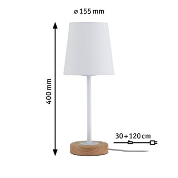 Paulmann Stellan stolná lampa textilné tienidlo