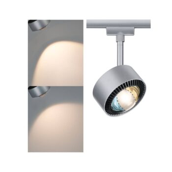 Paulmann URail Aldan LED reflektor, matný chróm, kov, CCT