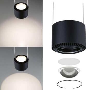 Paulmann URail Aldan LED závesná lampa, čierne