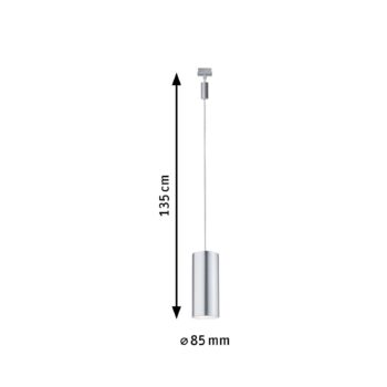 Paulmann URail Barrel LED závesná, matný chróm