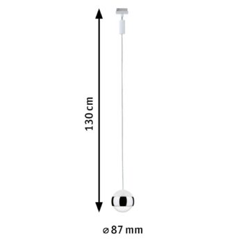 Paulmann URail Capsule II biela/chróm 827