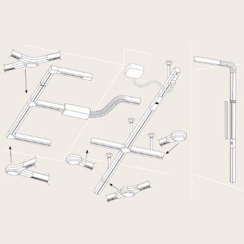 Paulmann URail LED Line Connector, chrómový matný