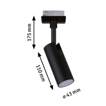 Paulmann URail LED spot Tubo black 4 000 K
