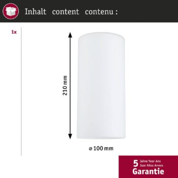 Paulmann URail tienidlo na lampu Raja 2Easy, opál, Ø 10 cm